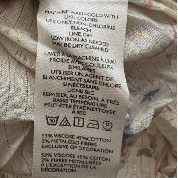 Brand New By Anthropologie Long Sleeve Smocked Lurex Top - Picture 13 of 13